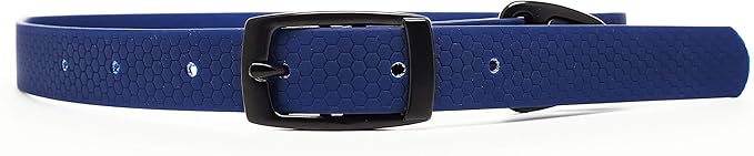 Waterproof Dog Collar, Odor & Chew Proof Adjustable Pet Collars, PVC Coated Durable Nylon Webbing for Small, Medium, Large Dog Breeds (Navy Blue)
