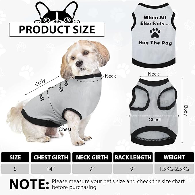 8 Pieces Dog Shirts Boy Funny Printed Puppy Clothes Summer Male Soft Dog Clothes Breathable Pet T Shirts Outfits Puppy Clothing Fit for Small and Medium Dogs(Small)