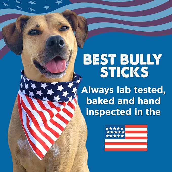 Best Bully Sticks 12 Inch Thick Bully Sticks for Dogs - 18 Count (Pack of 1) - Natural, Grass-Fed Beef, Single Ingredient, Grain and Rawhide Free - Large Breeds