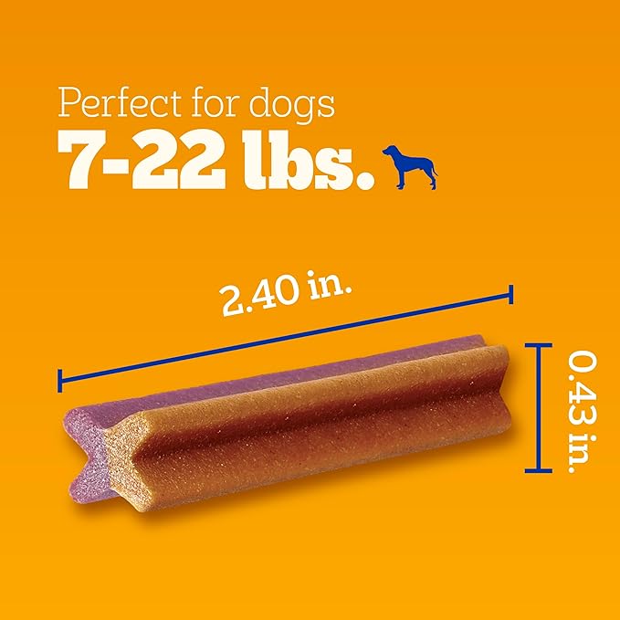 Pedigree Dentastix Dual Flavor Small Dog Dental Treats, Bacon & Chicken Flavors, 5.08 oz. Pack (24 Treats)