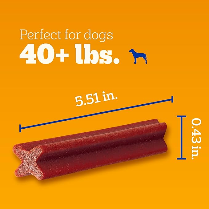 Pedigree Dentastix Large Dog Treats, Bacon Flavor, 2.08 lb. Bag (40 Treats)