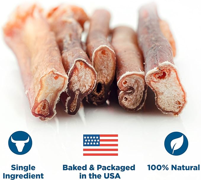 Best Bully Sticks 6 Inch Thick Bully Sticks - 18 Count (Pack of 1) - Natural, Grass-Fed, Single Ingredient, Grain and Rawhide Free, Ideal for Big Breeds