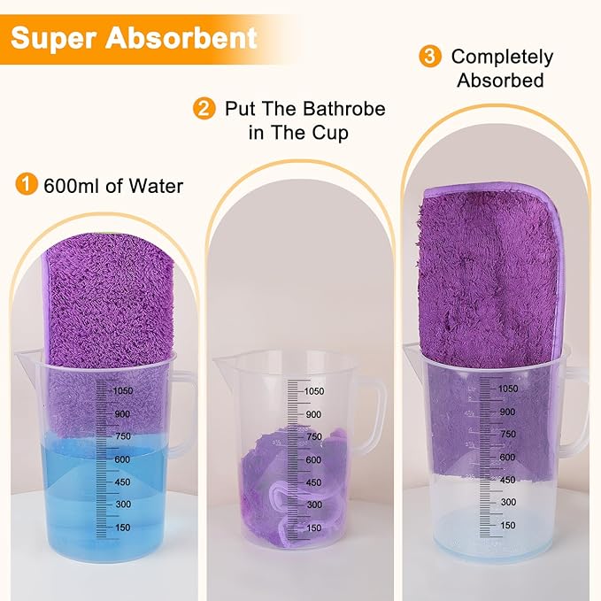 Unicorn Catcher Dog Bathrobe Super Absorbent Dog Towels for Drying Dogs Large Quick Drying Dog Robes for After Bath Soft Dog Drying Towel Adjustable Dog Drying Coat to Keep Dog Warm(S-XXL), Purple