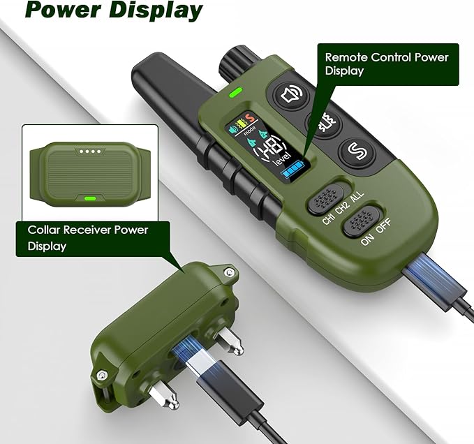 Dog Training Collar, Waterproof Remote Dog Collar with 3 Modes: Beep, Vibration, Safe Static,1600Ft Range, Rechargeable, Adjustable E-Collar for Small Medium Large Dogs