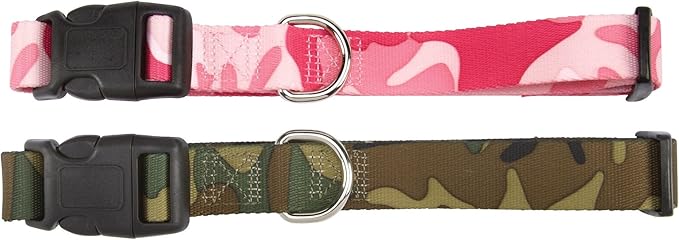 Casual Canine Camo Dog Collar, 6-10-Inch, Green