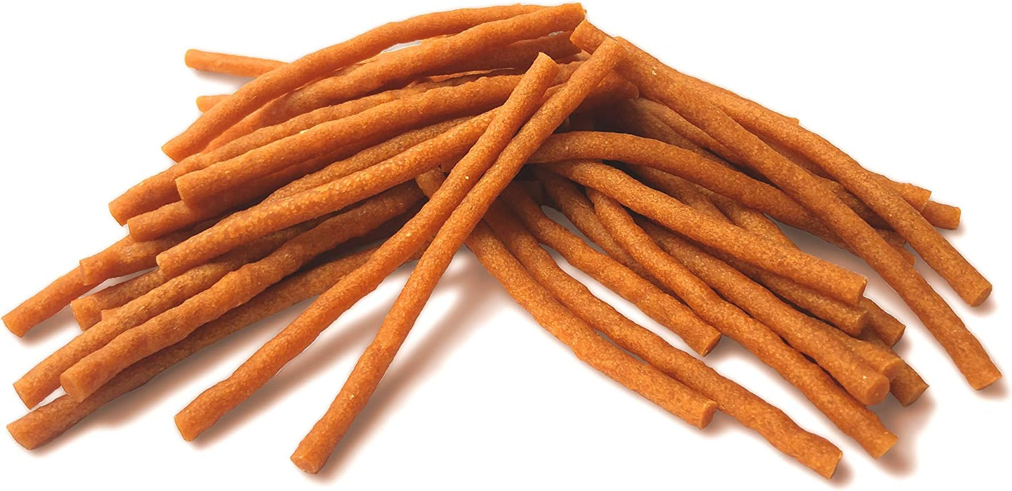 Twiggly Chicken Sticks (24oz /1.5lbs) Big Pack (Around 100 Pieces) - Rawhide Free Soft Chicken Jerky Sticks with Glucosamine!