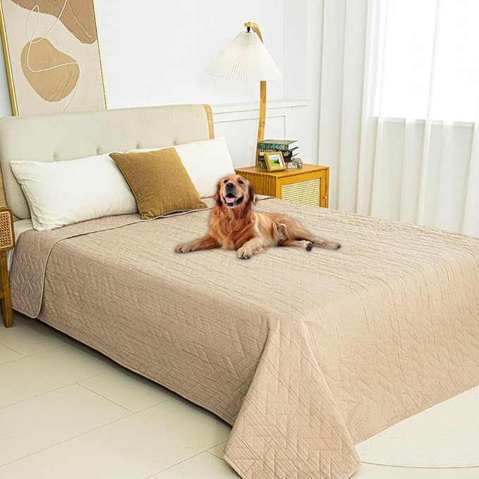 Ameritex 100% Waterproof Dog Bed Blankets Double Sided Dog Couch Cover Knurling Pattern pet Bed Cover Reversible Furniture Couch Sofa Car for Puppy Kids
