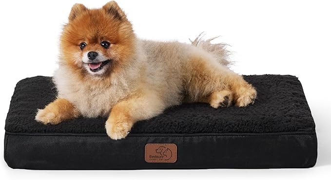 Bedsure Dog Bed for Small Dogs - Orthopedic Waterproof Puppy Beds with Removable Washable Cover, Egg Crate Foam Pet Mat, Suitable for Pet Up to 20 lbs
