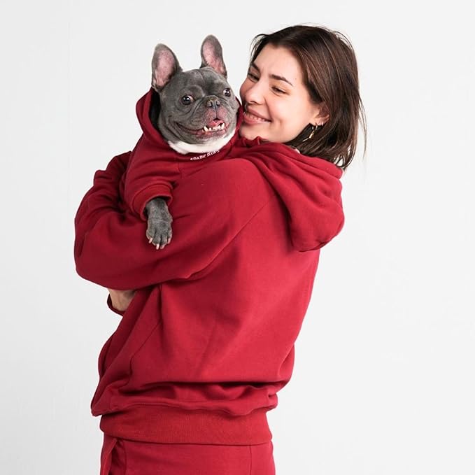 Spark Paws Dog Hoodie - Premium Quality, Buttery Soft, Superior Comfort and Fit, Calming Fleece Interior, Suitable for All Breeds - Burgundy - XL