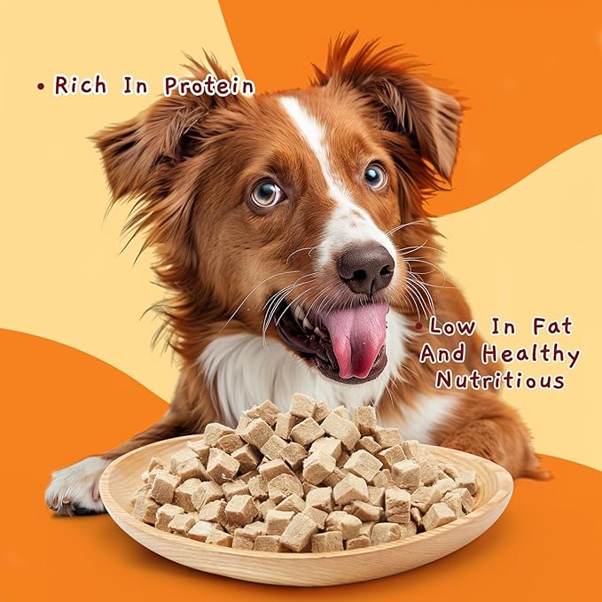 Jungle Calling Freeze Dried Dog and Cat Treats - High Protein, Low Fat, Made with a Single Ingredient - Perfect for Training and Snacking, 2.8 oz (Duck Cube)