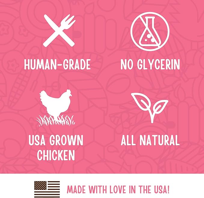 Full Moon Chicken Strips Healthy All Natural Dog Treats Human Grade Made in USA Grain Free, 1.5 Pound (Pack of 1)