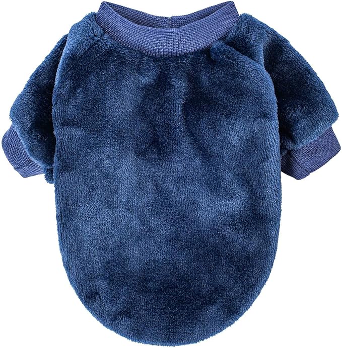 FabriCastle Small Dog Sweaters, 3-Pack Dog & Cat Clothes, Ultra Soft and Warm Pet Jackets for Small Dogs Boy & Girl, Winter Pet Apparel Costumes, Puppy Outfits (Grey,Blue,Dark Blue, XX-Large)