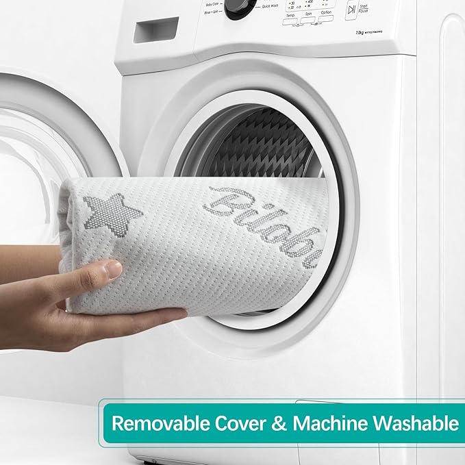 Biloban Waterproof Dog Beds for (Large) Dogs, Washable Mat Pad, Memory Foam Dog Beds & Furniture for Small/Medium Large/XL/XXL Pet with Removable Cover (Light Grey)