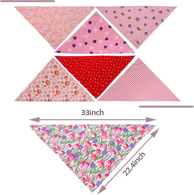 50PCS Large Dog Bandanas Large Breed XL Bulk for Extra Large Dog Big Bandanas Pack Kerchief Washable Triangle Bibs Head Scarves Scarfs Random Patterns for Boys and Girls Grooming Accessories