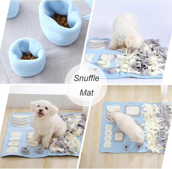 Snuffle Mat for Dogs, M Size 23.6" x 39.4" for Small/Medium Breed Dogs, Non-Slip&Durable&Machine Washable Interactive Sniff mat for Pets, Encourage Pet’s Natural Foraging Skills.