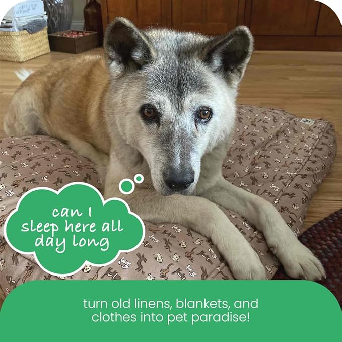 Molly Mutt Huge Dog Bed Cover - Daysleeper Print - Measures 36”x45”x5’’ - 100% Cotton - Durable - Breathable - Sustainable - Machine Washable Dog Bed Cover