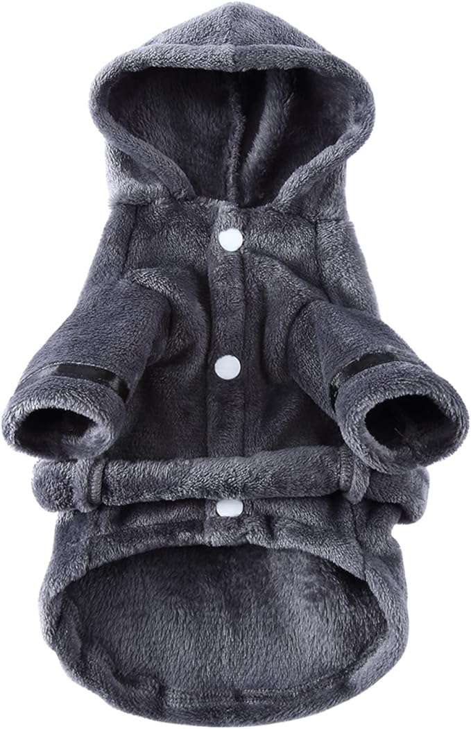 Petyoung Pet Bathrobe Dog Pajama Thickened Hooded Bathrobe Quick Drying and Super Absorbent Dog Bath Towel Soft Pet Nightwear for Puppy Small Dogs Cats