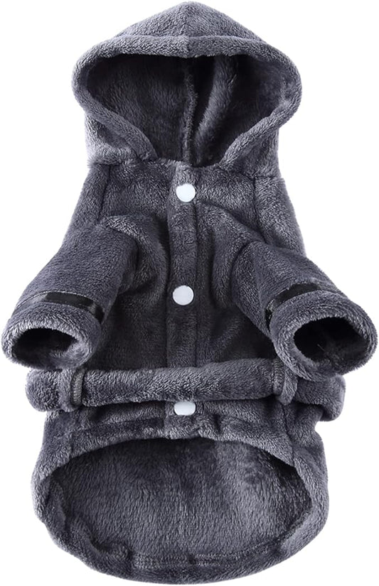 Petyoung Pet Bathrobe Dog Pajama Thickened Hooded Bathrobe Quick Drying and Super Absorbent Dog Bath Towel Soft Pet Nightwear for Puppy Small Dogs Cats