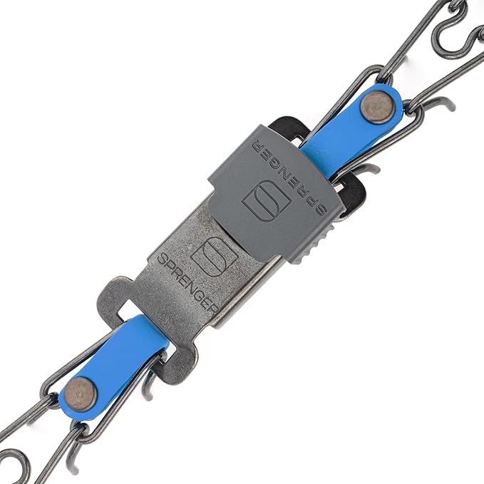 Herm Sprenger Black Stainless Steel Dog Collar with Quick Release ClicLock Buckle and Biothane Insert Training Collar Made in Germany (Cerulean Blue, 16in x 2.25mm(Neck Size up to 13-14in))