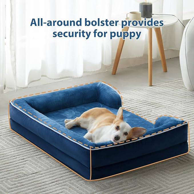 WNPETHOME Waterproof Dog Beds for Large Dogs, Orthopedic XL Dog Bed, Big Washable Dogs Couch Bed