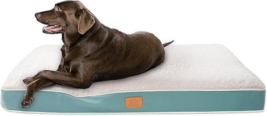 Orthopedic Dog Bed for Large Dogs and Extra Large Dogs, XL Dog Bed with Removable Waterproof Cover and Machine Washable Dog Bed, Pet Bed Mat Egg-Crate Foam, L-Plus(36"X27"X3"), Blue