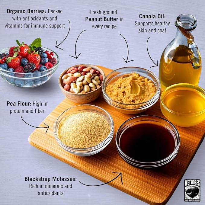 Organic Crunchy Dog Treats – for All Pet Sizes, Breeds – All-Natural Puppy Treat, Senior Dog Snack – 100% Human-Grade – Delicious Chews for Dogs – Grain-Free Berry Blast, 14 Oz (2-Pack)