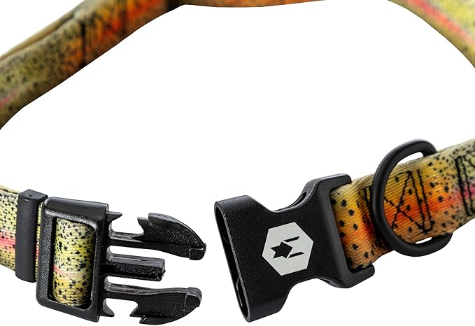 Wolfgang Heavy Duty, Adjustable Dog Collar with Quick Release Nylon Buckle for Walking & Training, CutBow Print, Small