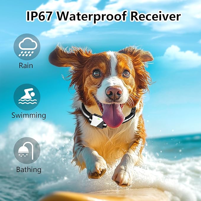 Shock Collar for Dogs, Dog Training Collar with Remote Control for 2 Dogs, 3 Training Modes with Beep, Vibration and Satic, Waterproof, Rechargeable E Collar for Large Medium Small