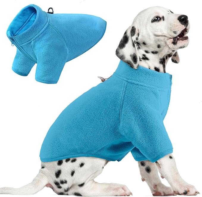 AOFITEE Dog Fleece Sweater, Dog Sweaters for Medium Dogs Girl Boy, Warm Dog Sweater for Dogs Male Female, Fleece Dog Vest Lightweight Dog Winter Jacket Sweatshirt with D-Ring and Turtleneck, XL