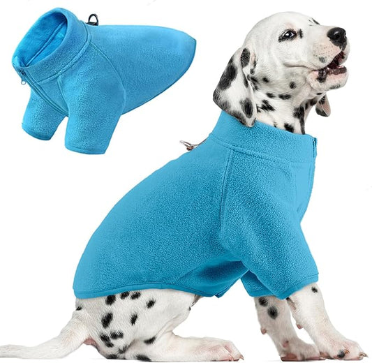 AOFITEE Dog Fleece Sweater, Dog Sweaters for Medium Dogs Girl Boy, Warm Dog Sweater for Dogs Male Female, Fleece Dog Vest Lightweight Dog Winter Jacket Sweatshirt with D-Ring and Turtleneck, XL