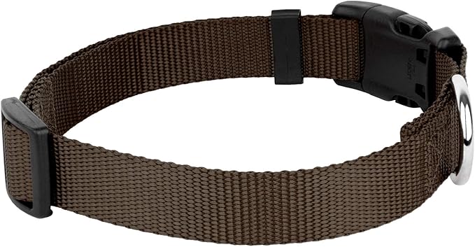 Country Brook Petz - American-Made Dog Collar for Large, Medium, and Small Dogs and Puppies - Deluxe Heavy Duty Nylon in 33 Dazzling Colors (Extra Large, 1 Inch Wide, Brown)