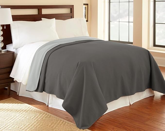 Mambe 100% Waterproof Furniture Cover Blanket for Dogs and Cats, Protection for Bed Couch Sofa Recliner Carpet, Soft Durable Washable Microfleece, Slate-Mist, 90x90 inches