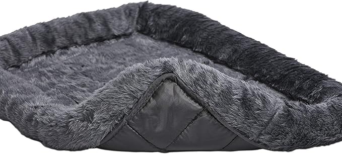 MidWest Homes for Pets Bolster Dog Bed 36L-Inch Gray Dog Bed w/Comfortable Bolster | Ideal for Intermediate Dog Breeds & Fits a 36-Inch Dog Crate | Easy Maintenance Machine Wash & Dry
