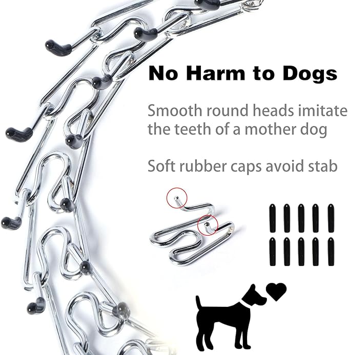 Pinch Collar for Dogs,Adjustable Dog Training Collar for Small Medium Large Dogs with Quick Release Buckle, No Pull Dog Collar Prong(S,10"-13")