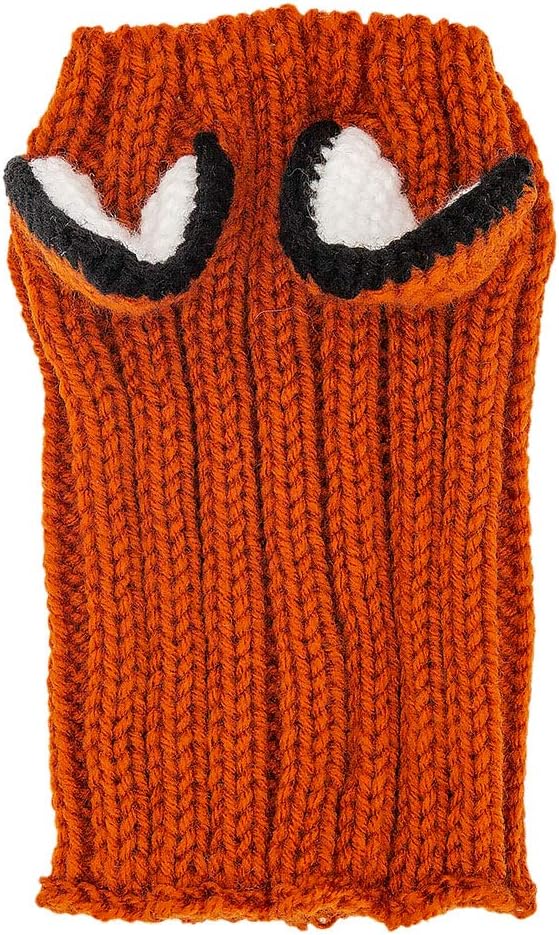 Zoo Snoods Fox Costume - Knit Dog Snood Ear Wrap for Pets, Warm Neck Cover for Halloween and Winter (Medium)