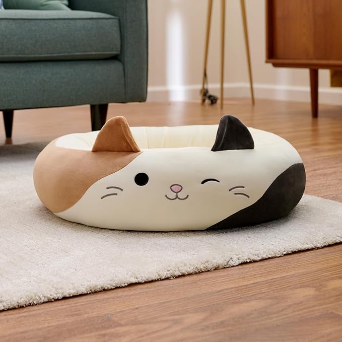 Squishmallows Original 24-Inch Cam The Calico Cat Pet Bed - Medium Ultrasoft Official Jazwares Plush Pet Bed