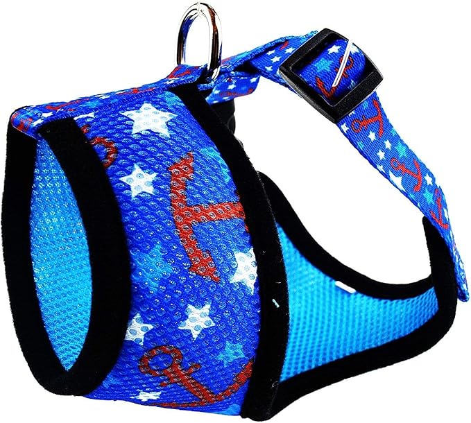 Classic Dog Harness Innovative Mesh No Pull No Choke Design Soft Double Padded Breathable Vest for Eco-Friendly Easy Control Walking Large Puppies Full Size Breeds & Extra Large Dogs (XXL, Nautical)