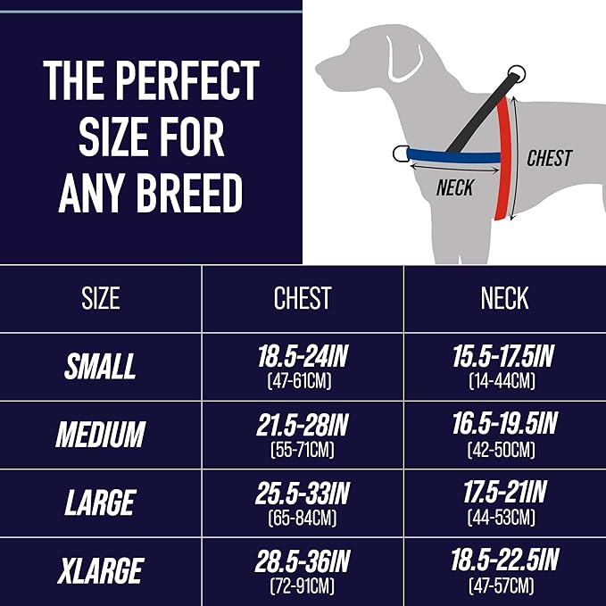 Leash Boss No Pull Dog Harness, Easy Walk for Small, Medium, and Large Pets, Reflective with Rear and Front Clip Attachment (Blanket Pattern, Extra Large)