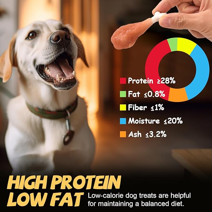 ASMPET Dog Treats, Chicken Jerky Wrapped Calcium Bone Drumsticks Rawhide-Free Grain-Free 3 inches Health Chewy Training Treats (Min 18 pcs/Pack) for Small Medium Large Breeds Teeth Cleaning
