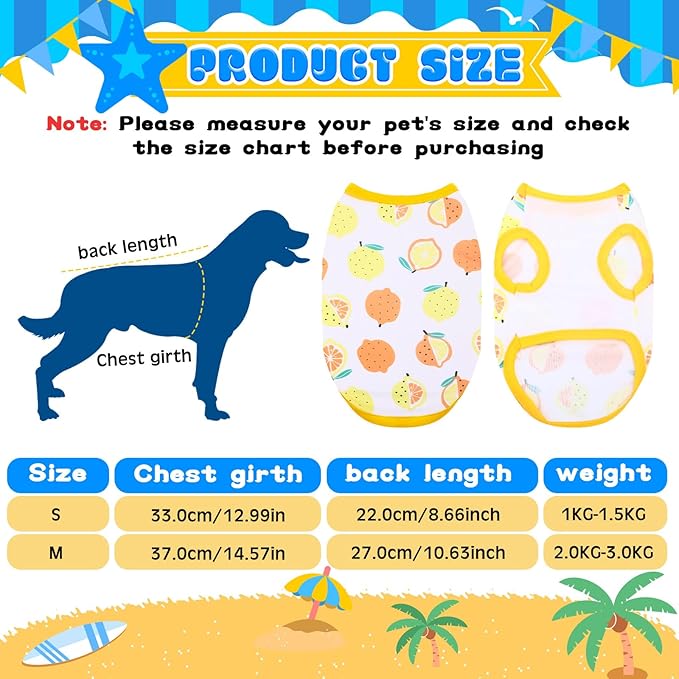 20 Pcs Dog Shirts Summer Puppy Printed Clothes Soft and Breathable Dogs T Shirts Cute Pet Vest Sweatshirt Outfit for Small Medium Puppy Pet Cat Chihuahuas Papillons Pomeranian(M)