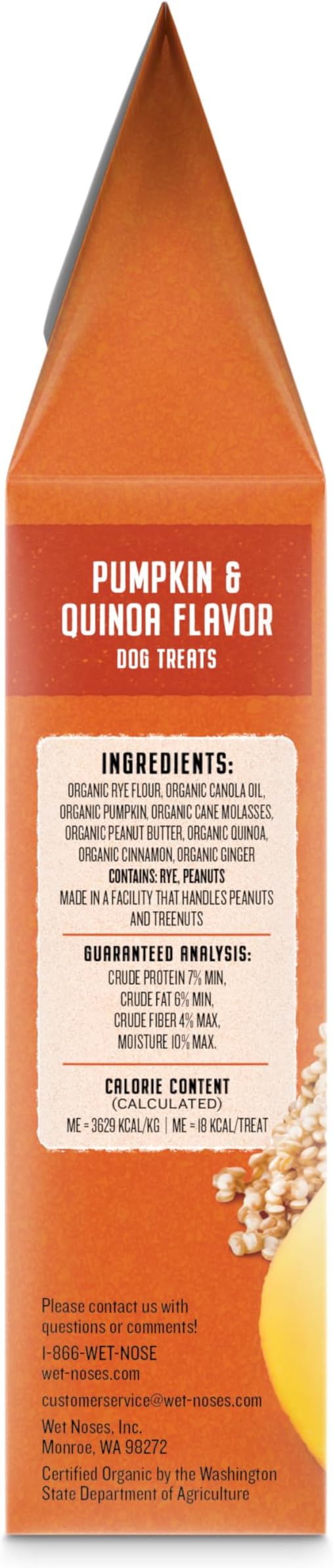 Organic Crunchy Dog Treats – for All Pet Sizes, Breeds – All-Natural Puppy Treat, Senior Dog Snack – 100% Human-Grade – Delicious Chews for Dogs – Pumpkin & Quinoa, 14 Oz (2-Pack)