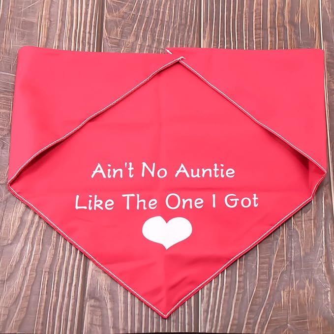 PXTIDY Ain't No Auntie Like The One I Got Dog Bandana Dog Aunt Reversible Triangle Bibs Pet Scarf Pet Bandanas for Dogs (Ain't No Auntie)