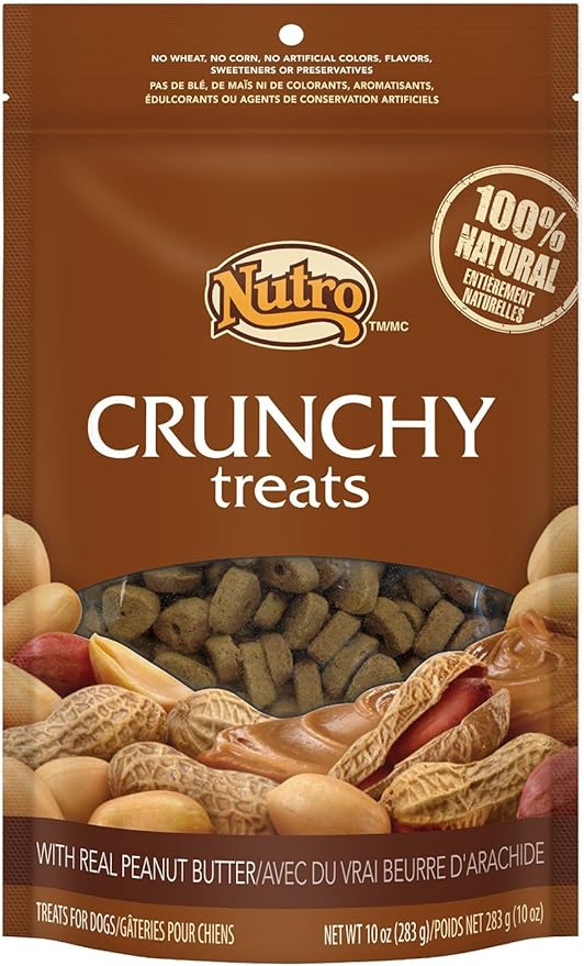 Nutro Crunchy Dog Treats Variety Bundle: Peanut Butter & Mixed Berries, 10 Oz Each (2 Bags)
