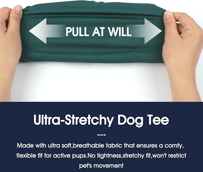 IECOii 2 Pack Dog T-Shirt for Large Dogs,Breathable Tshirts for Hot Weather,Stretchy & Comfortable Pet Summer Clothes Outdoor and Indoor Wearing,Pet Tank Top Set Great Dane Tee Shirts,Khaki+Green,5XL