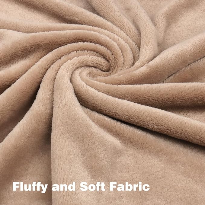 Onarway Dog Blanket Washable for Puppy: 4 Packs Dog Blankets 40”x28” - Fluffy Soft Small Throw for Cat Puppy Kitten Dogs - Fleece Pet Blankets for Bed Sofa Car and Indoor - Grey and Khaki