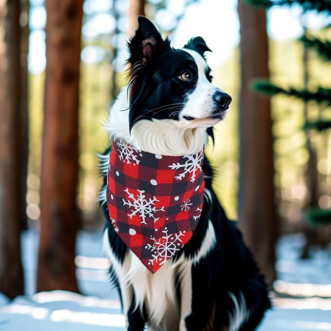 30 Pack Winter Dog Bandanas Bulk for Large Dogs Breed 33 Inch XL Dog Bandanas Adjustable Snow Scarves Grooming L