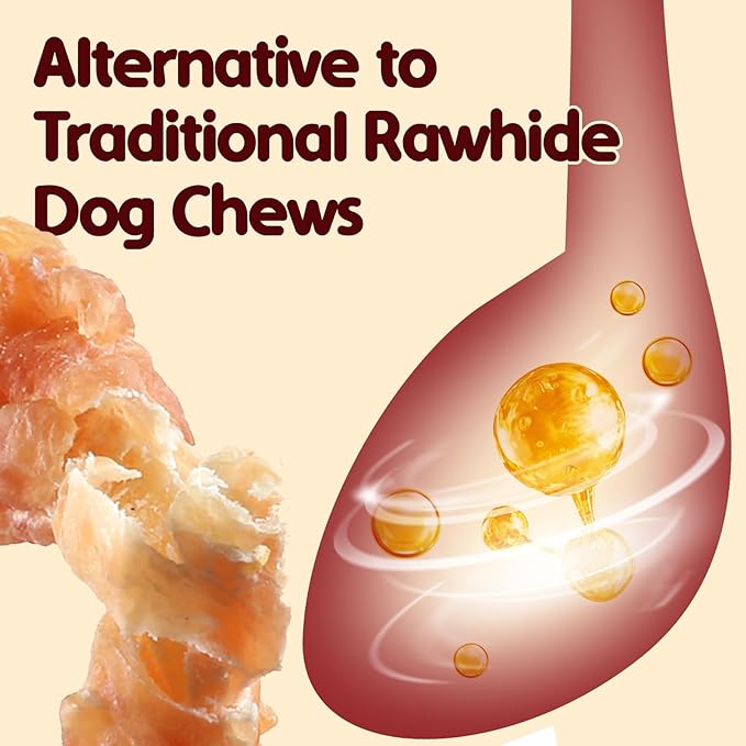 Turkey Tendons for Dogs, Small Dogs Training Treats, Natural Long-Lasting Chews Sticks, High-Protein Beef Tendons, Healthy Hypoallergenic Beggin Ring【S】(10 Units/Pack, 4.23 oz)