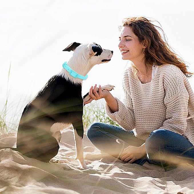 Waterproof Dog Collar with Coated Metal Buckle, Soft and Easy to Clean Soft Rubber Dog Collar, Adjustable Pet Collars for Small Medium Large Dogs