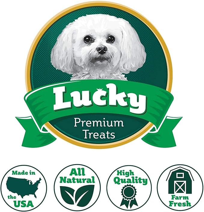 Lucky Premium Treats Tuna Jerky Straws – All Natural Single Ingredient Tuna Jerky Dog Treats and Cat Treats, Pet Treats for Dog Training with Rich Source of Omega-3 (13 oz)