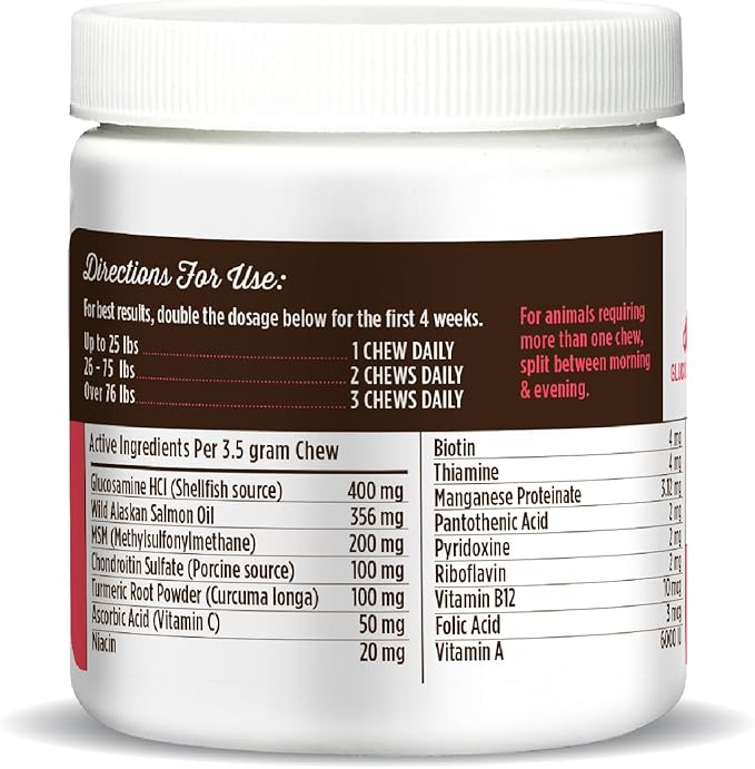 Dr. Joseph's VetPro Complete Multivitamin Dog Supplement, 60 Count, 5 in 1 Chew with Vitamins, Enzymes & Nutrients,Glucosamine for Hip and Joint Health, Immune System and Allergy Support